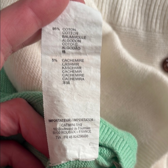 Catimini Green Green and Ecru Cardigan Set size 9 months - Picture 8 of 9